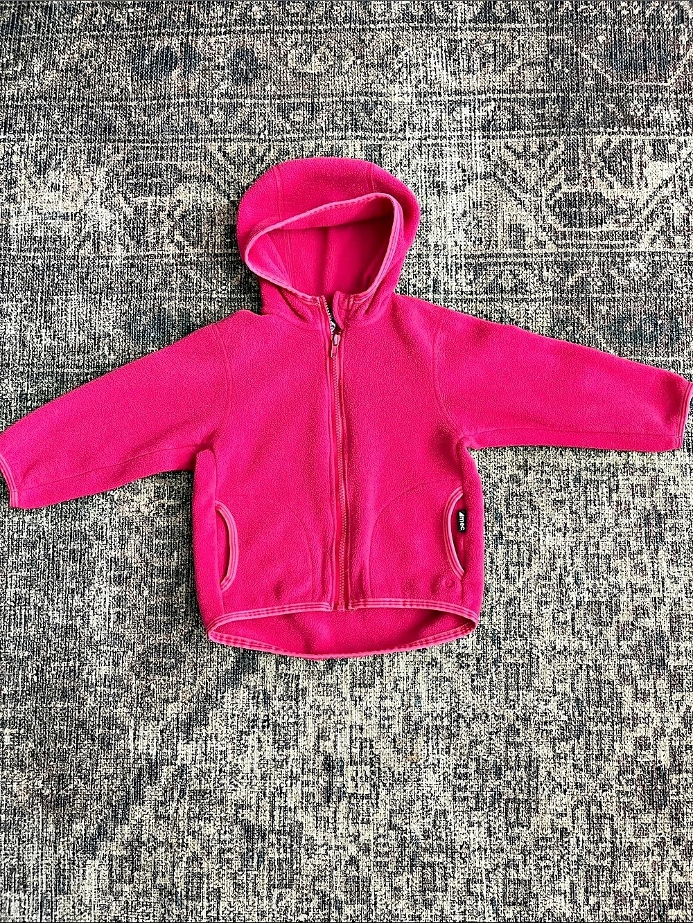 Mountain Equipment Co-op Kids Pink Hooded Fleece Jacket
